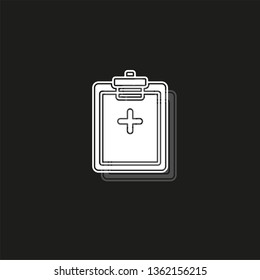 vector medical report illustration - health records sign