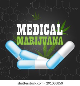 vector medical and science marijuana concept
