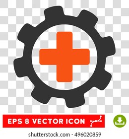 Vector Medical Settings EPS vector pictogram. Illustration style is flat iconic bicolor orange and gray symbol on a transparent background.