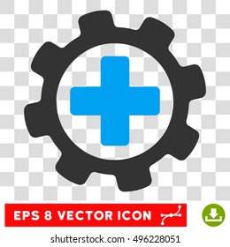 Vector Medical Settings EPS vector pictogram. Illustration style is flat iconic bicolor blue and gray symbol on a transparent background.