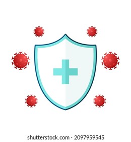 Vector Medical Shield Icon shield flat health cross medical.