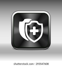 Vector Medical Shield Icon shield flat health cross medical.
