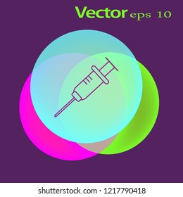Vector medical syringe