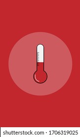 Medizinisches Thermometer der Vektorillustration zur Temperaturmessung