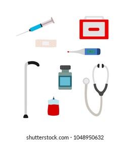 Vector medical tools ilustration icon on white background