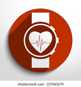 Vector medical watch web icon. Eps 10.