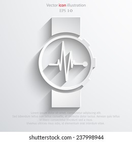 Vector medical watch web icon. Eps 10.