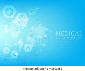 vector medical world connection wallpaper.