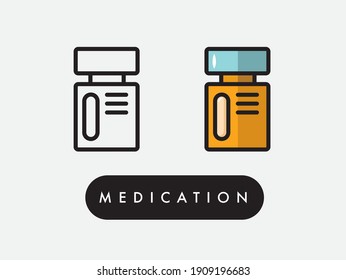 Vector medication pill bottle icon