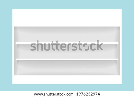 vector medicine cupboard, plank shelf for mock-up display, countertop white color, modern shelf for display show on space wall room