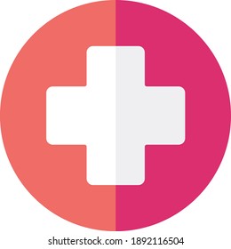 medicina vectorial, icono de medicina sobre fondo blanco.