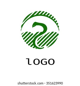 Vector of medicine icon. Snakes and umbrella. Business icon for the company. Logo for charity, health, voluntary, non profit organization, isolated on white background, vector illustration.