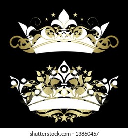 Vector medieval crown