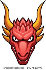 Vector Medieval Fantasy Dragon  Character Illustration Isolated