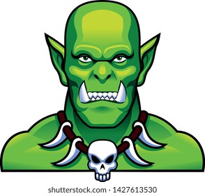 Vector Medieval Fantasy Orc  Character Illustration Isolated