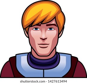 Vector Medieval Fantasy Prince  Character Illustration Isolated
