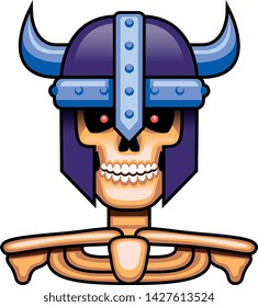 Vector Medieval Fantasy Skull Character Illustration Isolated