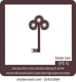 vector medieval key symbol