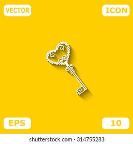 Vector medieval key symbol