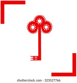 Vector medieval key symbol