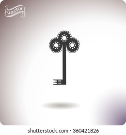 Vector medieval key symbol