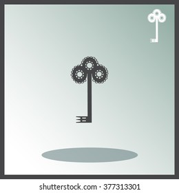 Vector medieval key symbol