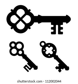 Vector Medieval Key Symbols