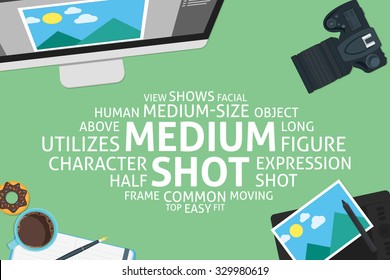 vector medium shot concept,template