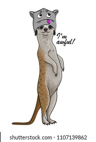 Vector meerkat with mascot.