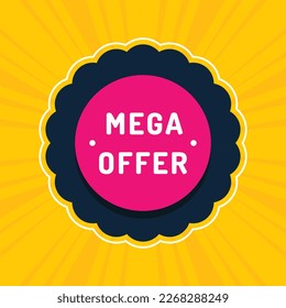 vector mega offer sale background