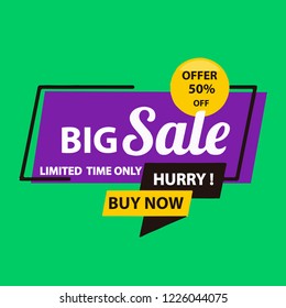 vector of mega sale banner in blue and green color background 