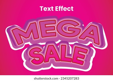 Vector Mega Sale Text Effext Element