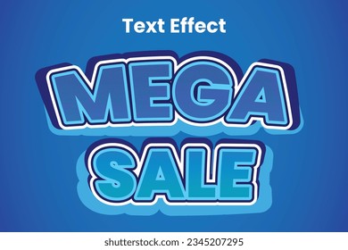 Vector Mega Sale Text Effext Element