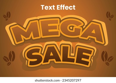 Vector Mega Sale Texto Texto Texto Texto Elemento Effext