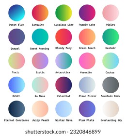 vector mega set of vibrant colorful gradients, eye-catching color palette, gradients, color palette, eps 10