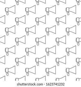 Vector Megaphone concept seamless pattern or background