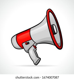 Vector megaphone design isolated drawing