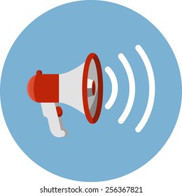 Vector Megaphone Flat Icon