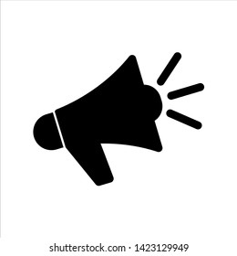 Vector megaphone, horn speaker icon. black symbol with trendy flat style icon for web site design, logo, app, UI isolated on white background