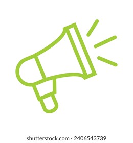 Megáfono del contorno del icono del megáfono vectorial.