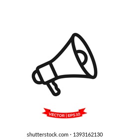 vector megaphone icon in trendy flat design 