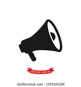 vector megaphone icon in trendy flat design 