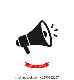 vector megaphone icon in trendy flat design 