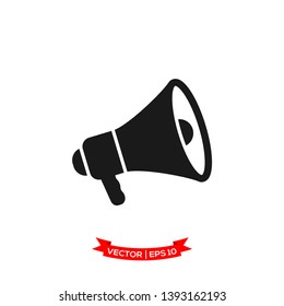 vector megaphone icon in trendy flat design 