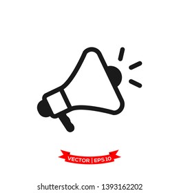 vector megaphone icon in trendy flat design 