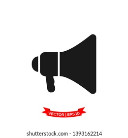 vector megaphone icon in trendy flat design 
