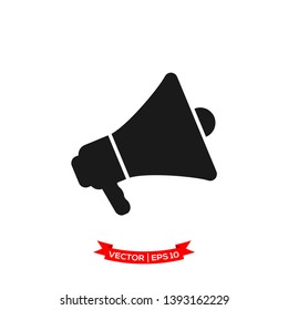 vector megaphone icon in trendy flat design 