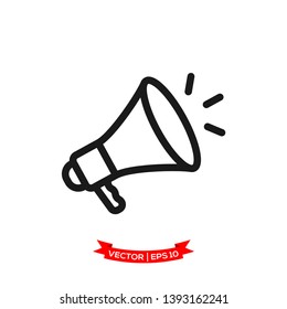 vector megaphone icon in trendy flat design 