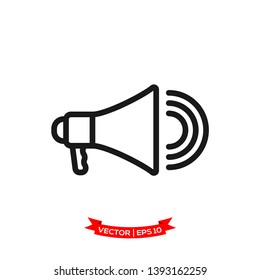 vector megaphone icon in trendy flat design 