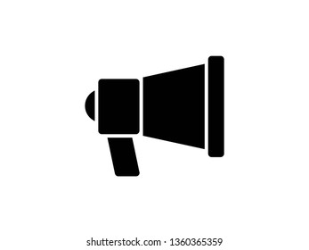 vector megaphone icons glyph on white - Vector